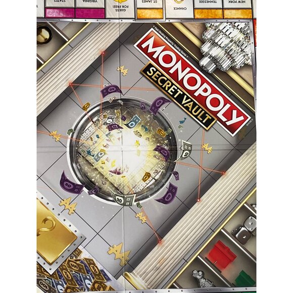 Monopoly Secret Vault Game Board Only Replacement Part Hasbro - Picture 6 of 7